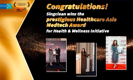 Singclean Wins Healthcare Asia Medtech Award for Health & Wellness