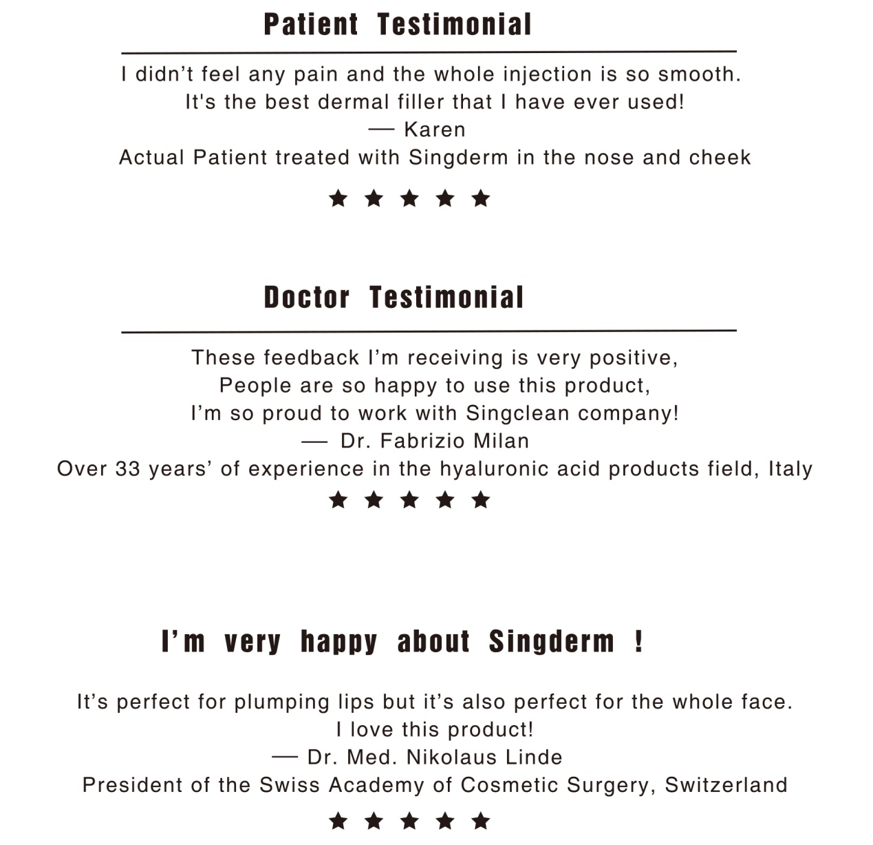 singderm feedback